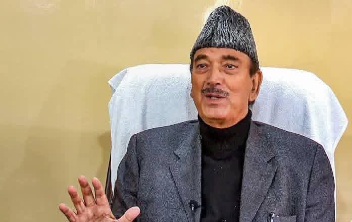 Ghulam Nabi Azad addressing media about DPAP
