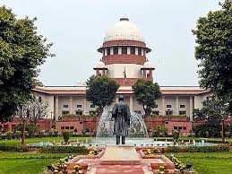 Supreme Court building with legal scales and homebuyers