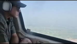 Omar Abdullah conducting aerial survey in Jammu and Kashmir